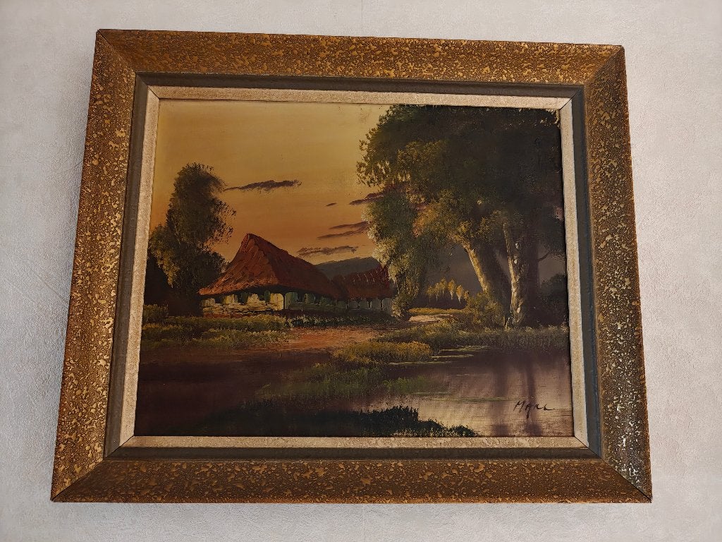 Landelijke olieverf schilderijen, Peinture à l'huile, Paysage, Peint à la main, Enlèvement
