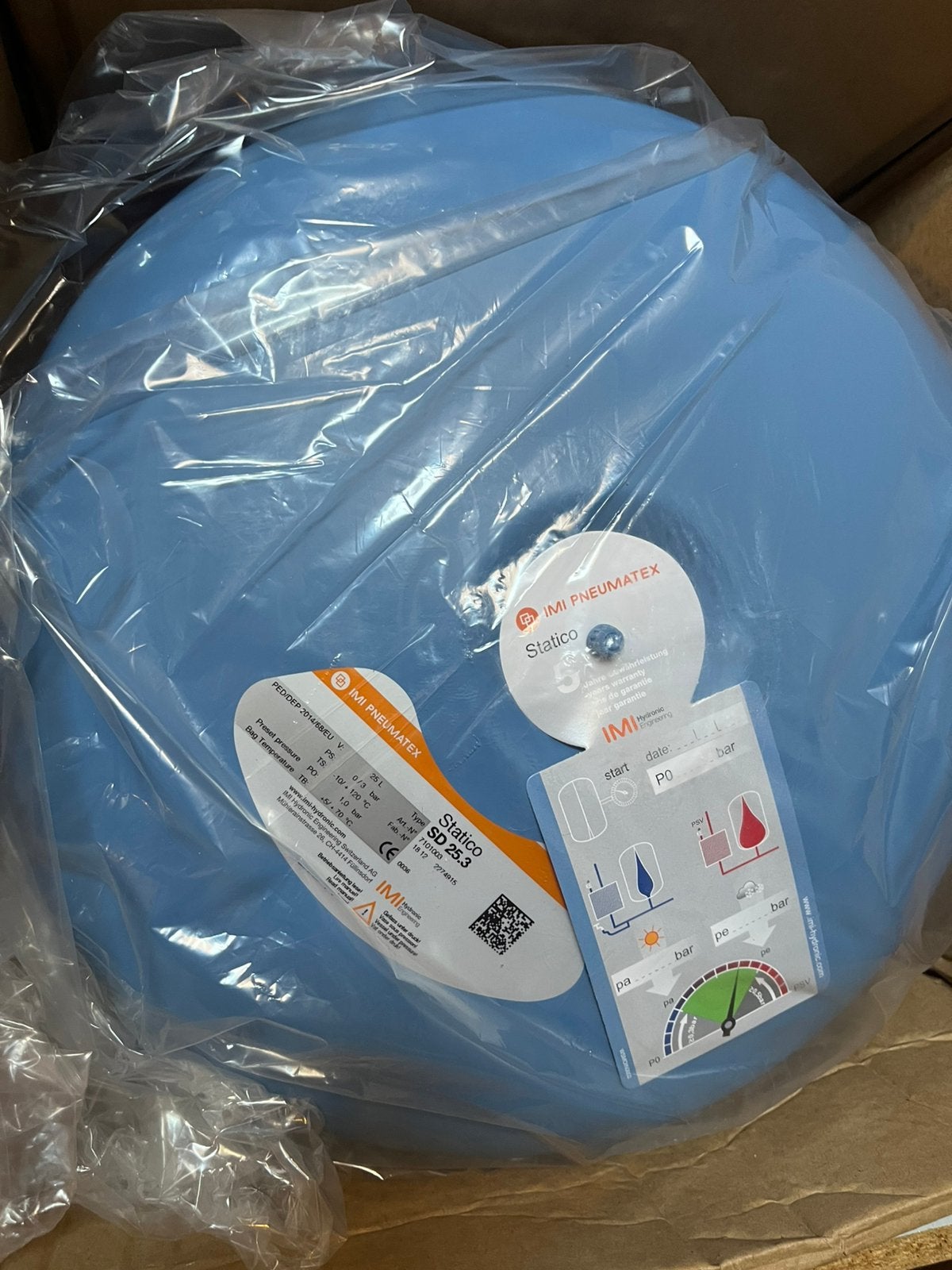 IMI Pneumatex Statico SD 25.3 expansievat 25L nieuw, Doe-het-zelf en Bouw, Chauffageketels en Boilers, Nieuw, 20 tot 100 liter