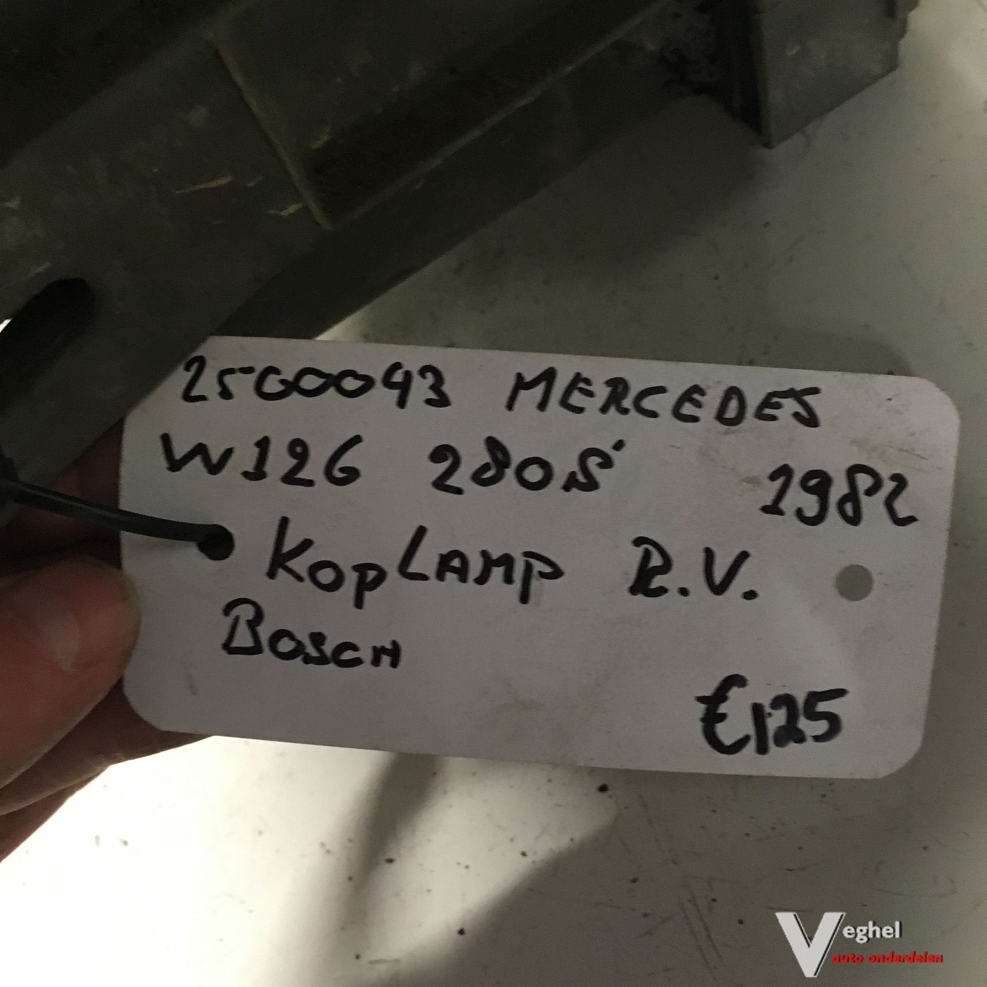 Mercedes W126 1982  Koplamp Bosch Rechtsvoor, -, Utilisé, -, -