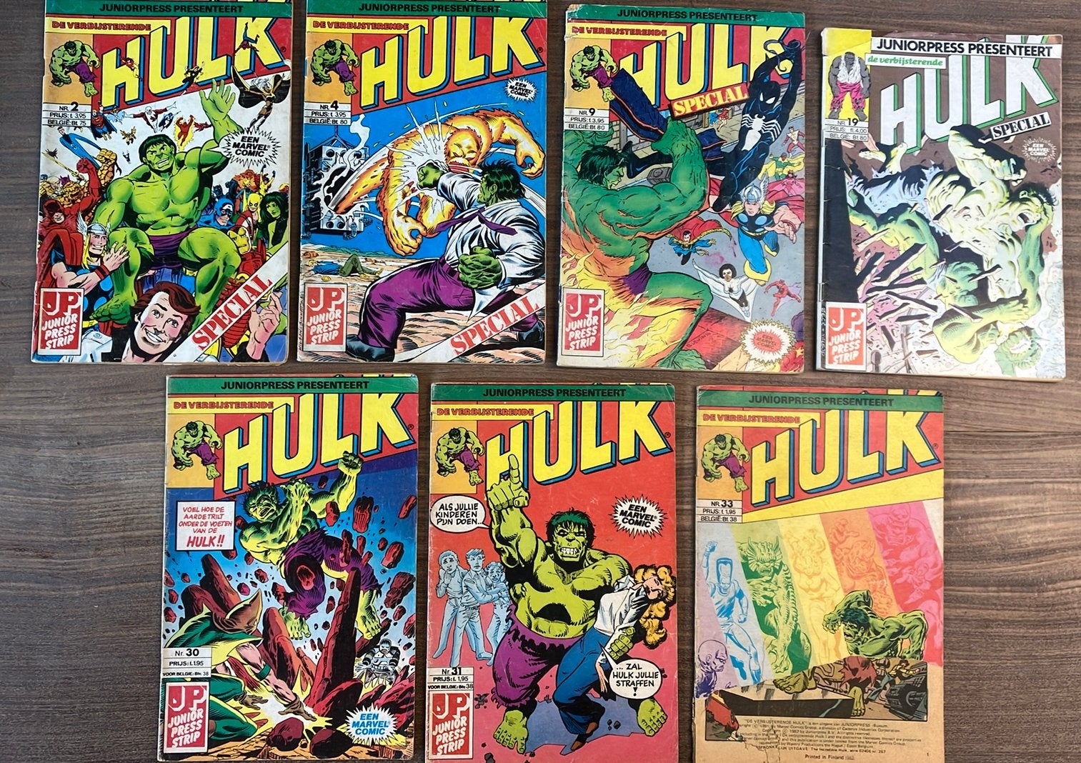 Juniorpress : diverse uitgaven van de Hulk - Marvel Comic, Boeken, Meerdere comics, Ophalen of Verzenden, Gelezen