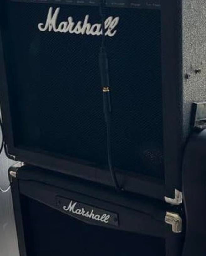 Set van twee Marshall-logo's, Muziek en Instrumenten, Ophalen of Verzenden, Zo goed als nieuw, Marshall