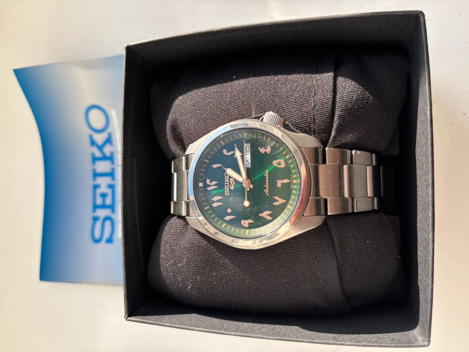 Seiko Arabic Dial Green, Bijoux, Sacs & Beauté, Montres | Hommes, Enlèvement, Comme neuf, Montre-bracelet, Seiko
