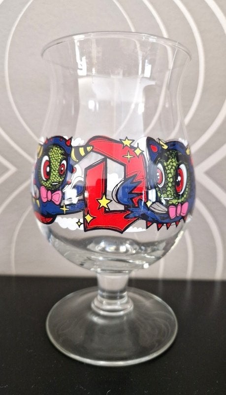 Duvel glas 'Loes van Delft', Ophalen of Verzenden, Bierglas