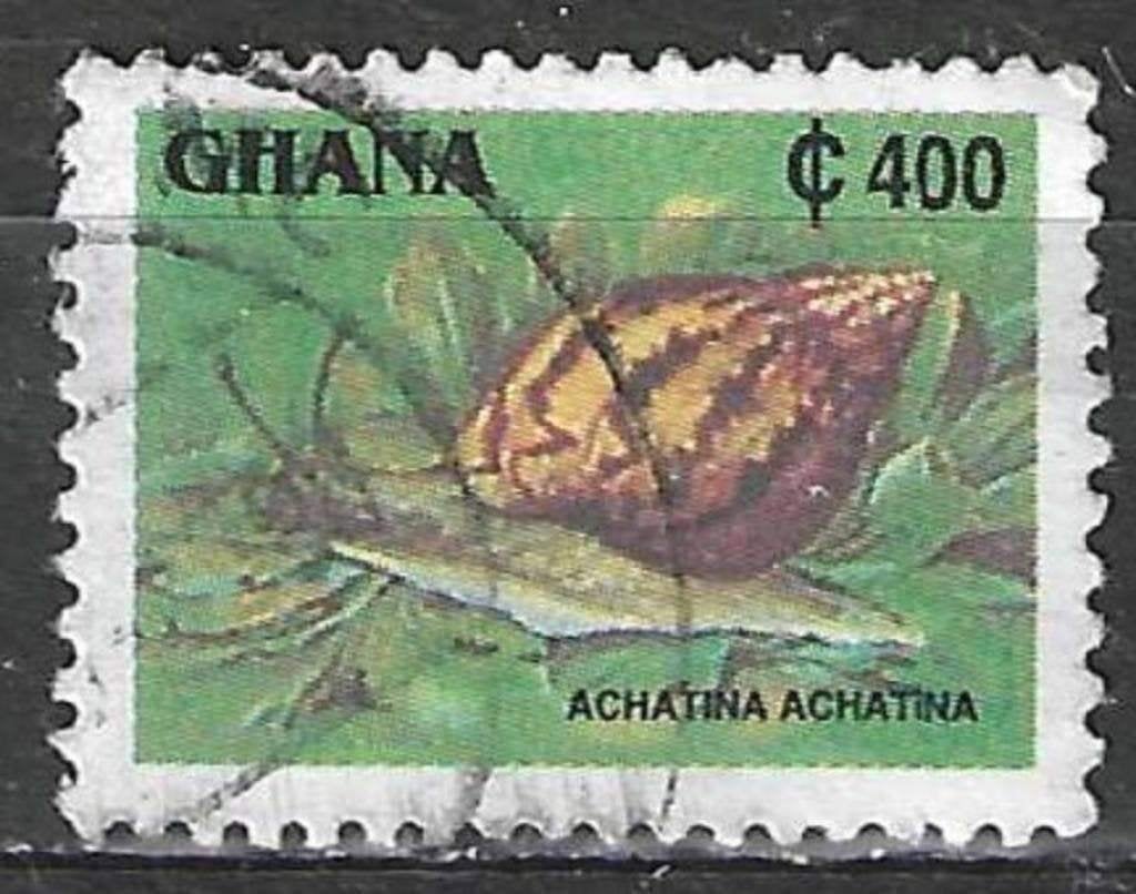 Ghana 1991 - Stampworld 1606 - Ghanese tijgerslak (ST), Verzenden, Gestempeld