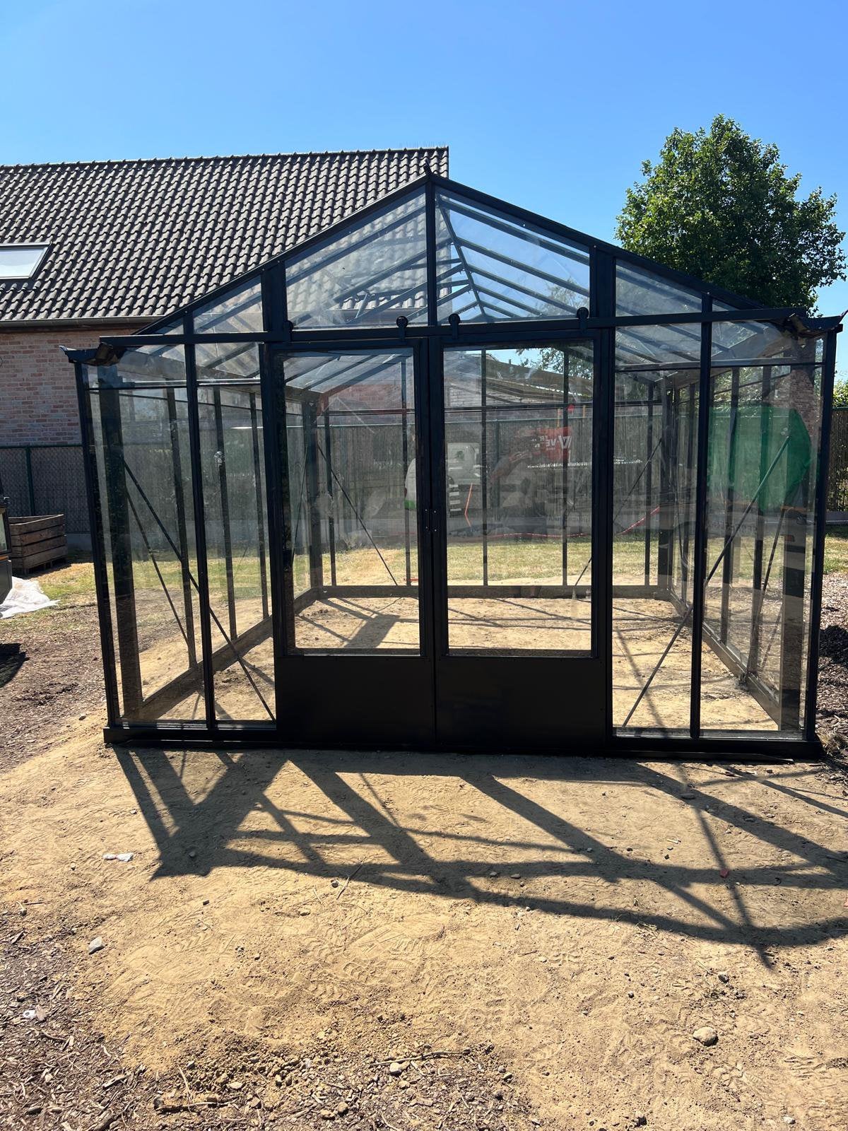 Hobbyserre, kweekkas, hobbykassen zwart, sandwichpanelen., Ophalen, Glas, Gebruikt, Kweekkas