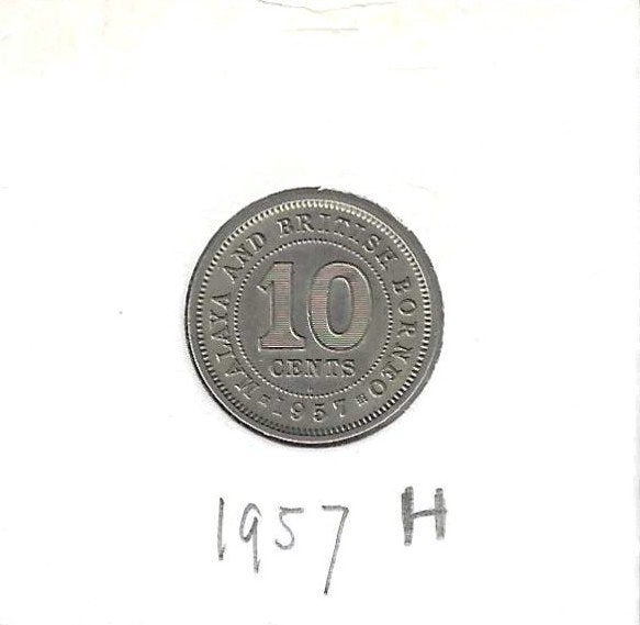 Malaya & British Borneo, 10 Cents 1957 H., Ophalen of Verzenden, Zuidoost-Azië, Losse munt
