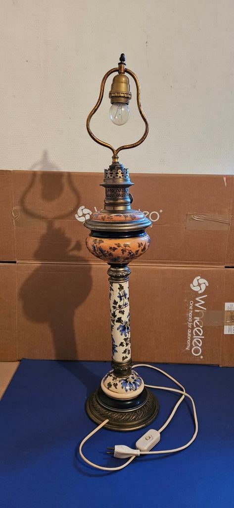 19 siecles lampe électrique ancienne antique, Antiek en Kunst, Ophalen of Verzenden