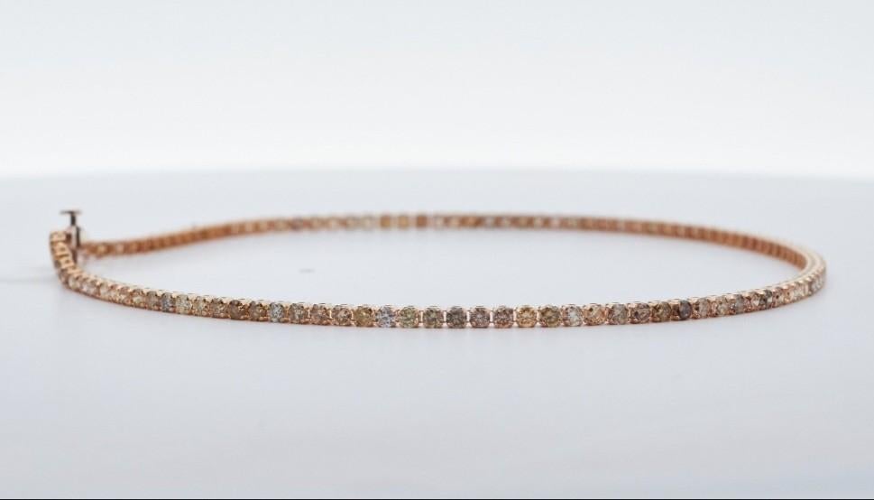 Armband 18 karaat geel goud met natuurlijke diamantjes, Handtassen en Accessoires, Armbanden, Geel, Nieuw, Ophalen of Verzenden