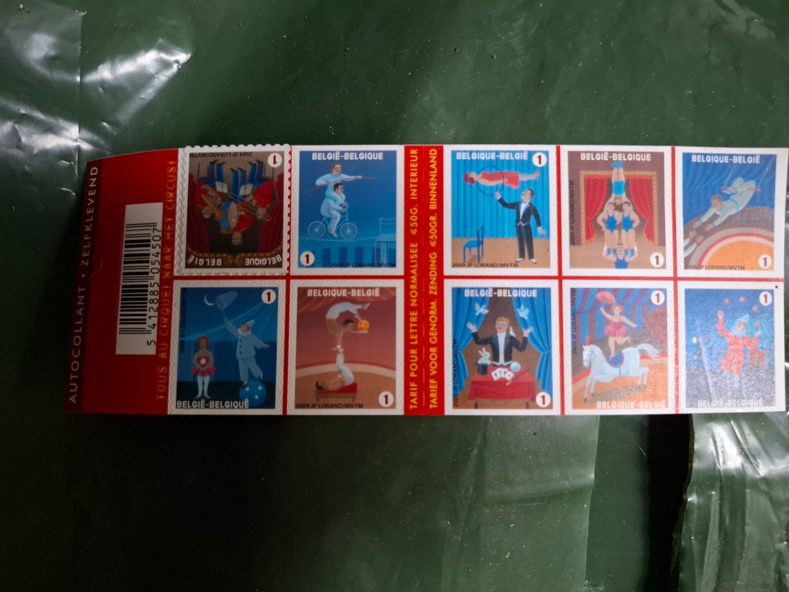 Postzegels,  circus, België verstuurbaar, op waarde, Timbres & Monnaies, Timbres | Pays-Bas, Enlèvement