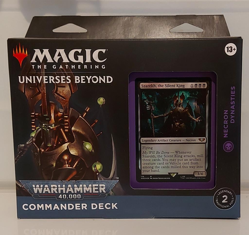Magic the gathering:Warhammer 40k necron dynasties commander, Enlèvement, Comme neuf, Deck game