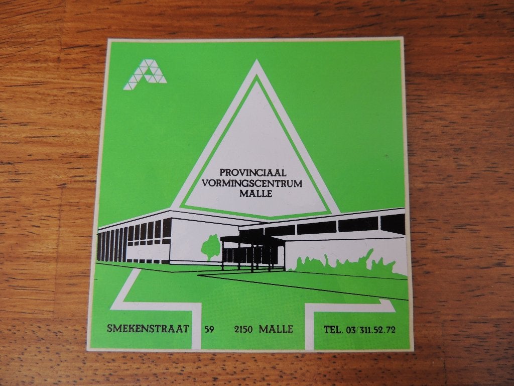 Provenciaal vormingscentrum Malle sticker, Collections, Envoi, Comme neuf, Autres types
