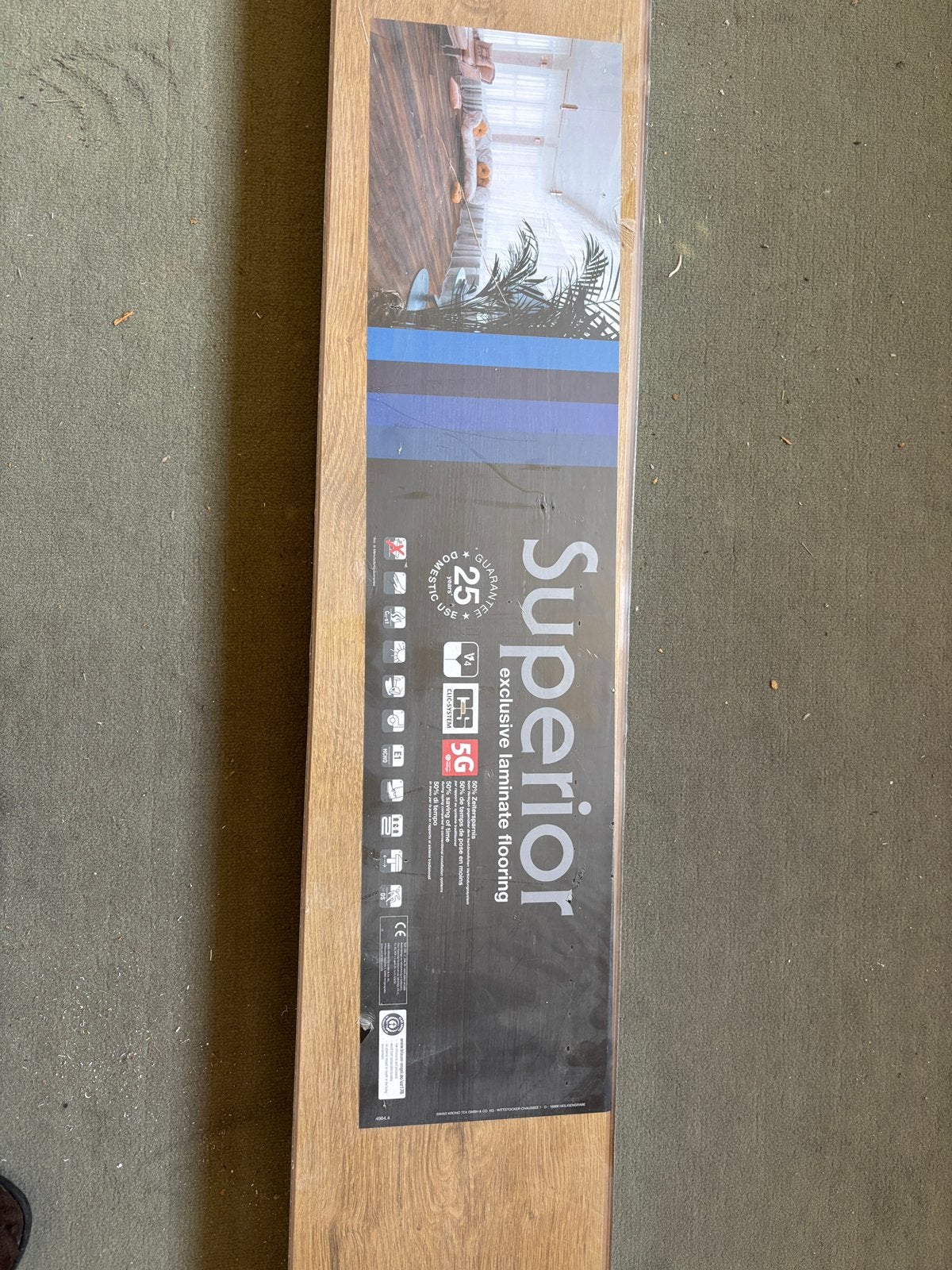 Kliklaminaat Superior 30 a 35 m2, Ophalen, Zo goed als nieuw, Laminaat