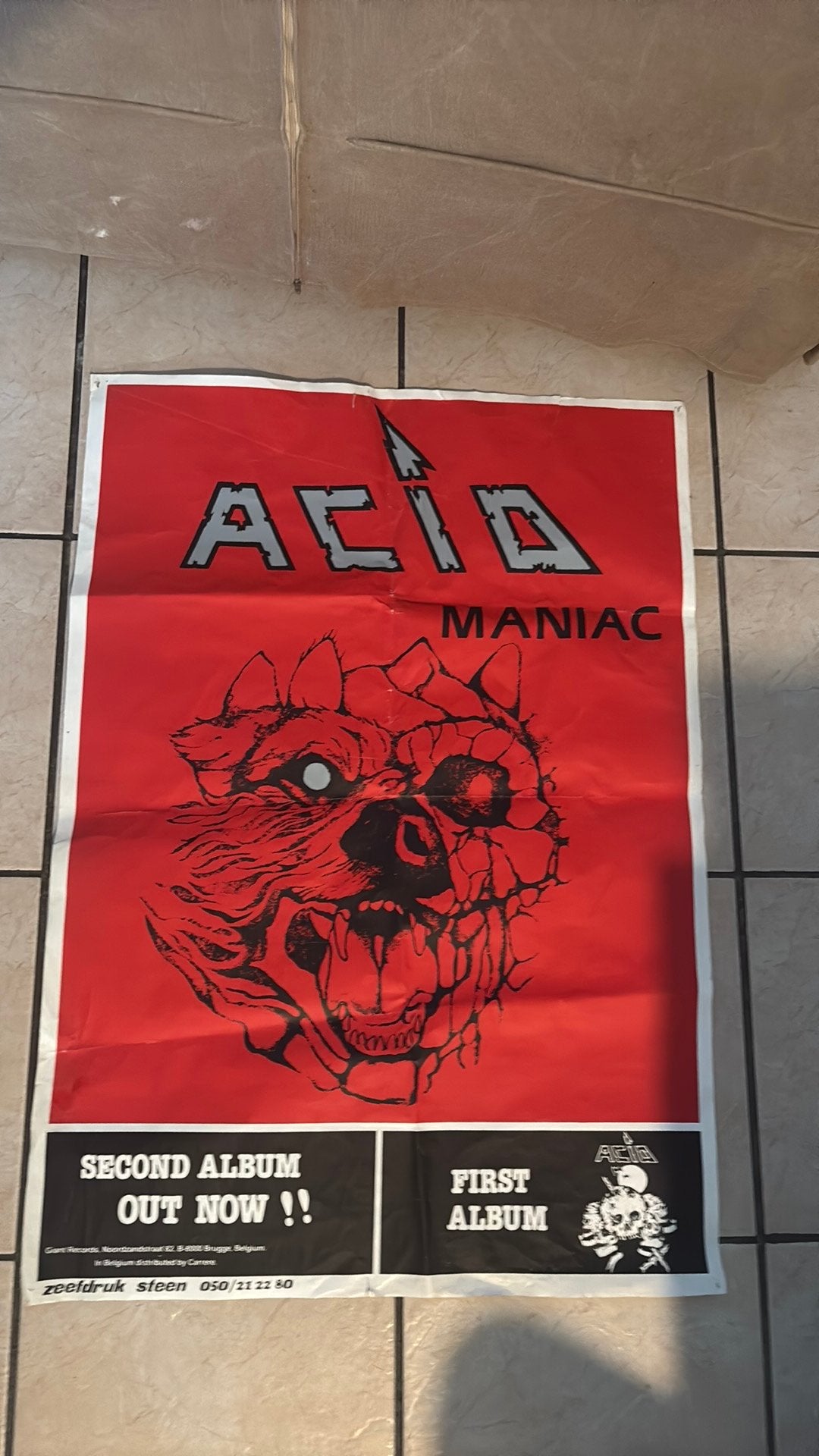 Originele poster ACID MINIAC, Verzamelen, Posters, Ophalen of Verzenden, A1 t/m A3, Muziek, Rechthoekig Staand