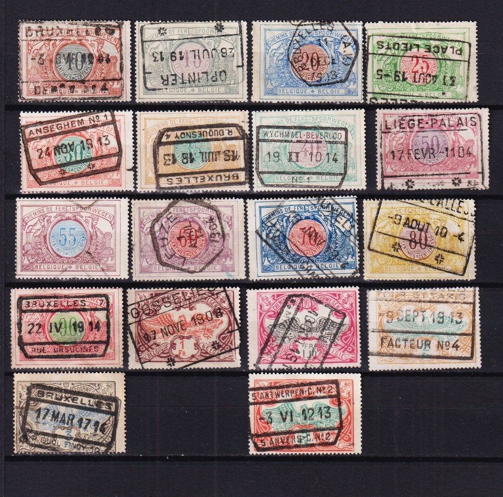 Belgique Chemins de fer 1902 entre TR28 et TR46 oblitéré, Timbres & Monnaies, Timbres | Europe | Belgique, Envoi, Affranchi, Oblitéré