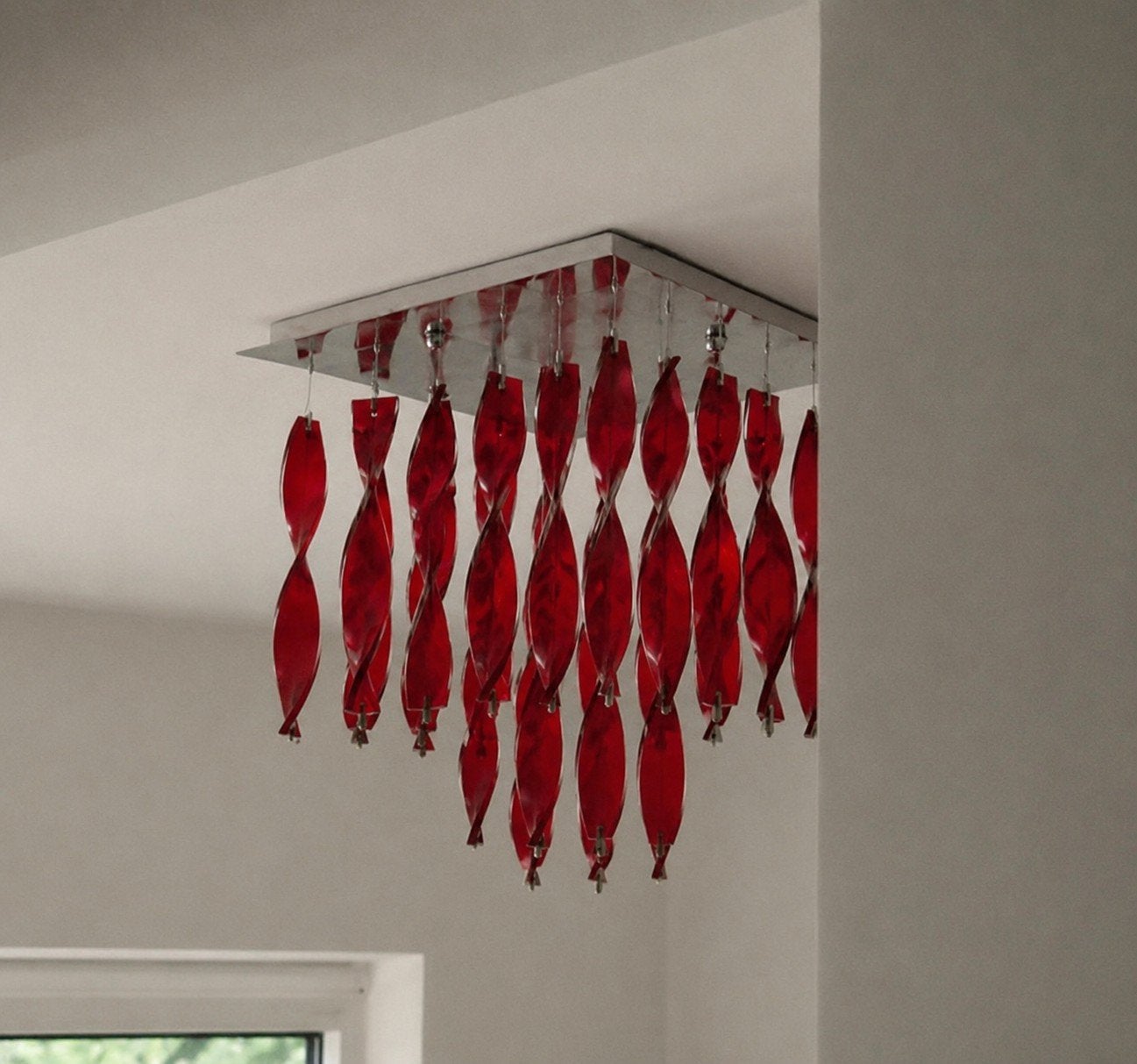 Plafonnier design italien vintage - style Murano, Enlèvement