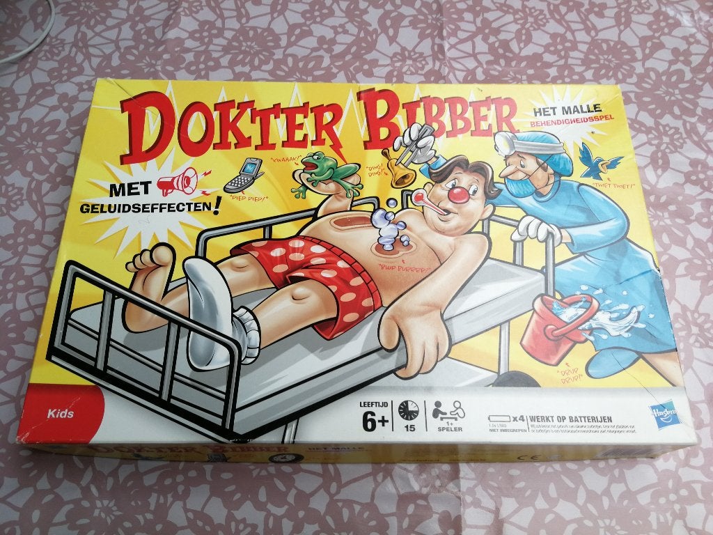 Gezelschapsspel: Dokter Bibber, Hobby en Vrije tijd, Gezelschapsspellen | Overige, Een of twee spelers, Verzenden, Zo goed als nieuw