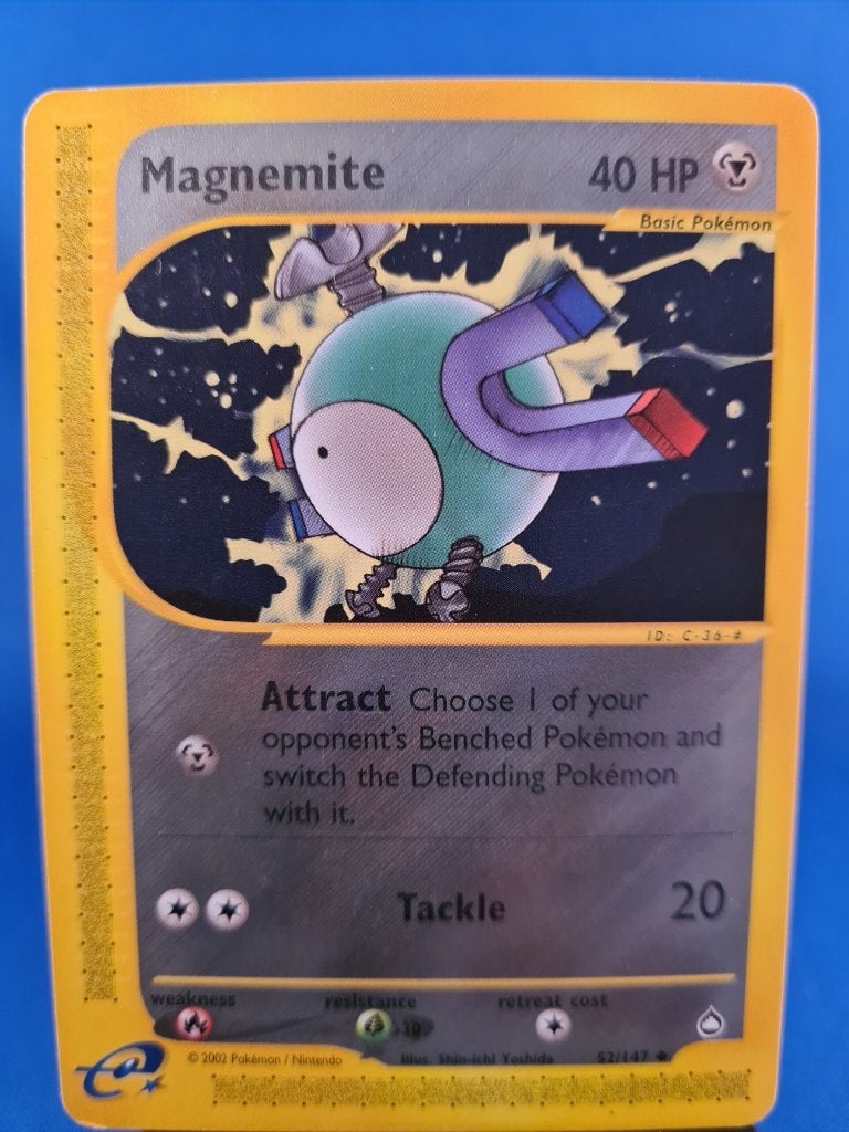 Magnemite 52/147 - Aquapolis, Hobby en Vrije tijd, Verzamelkaartspellen | Pokémon, Gebruikt, Verzenden