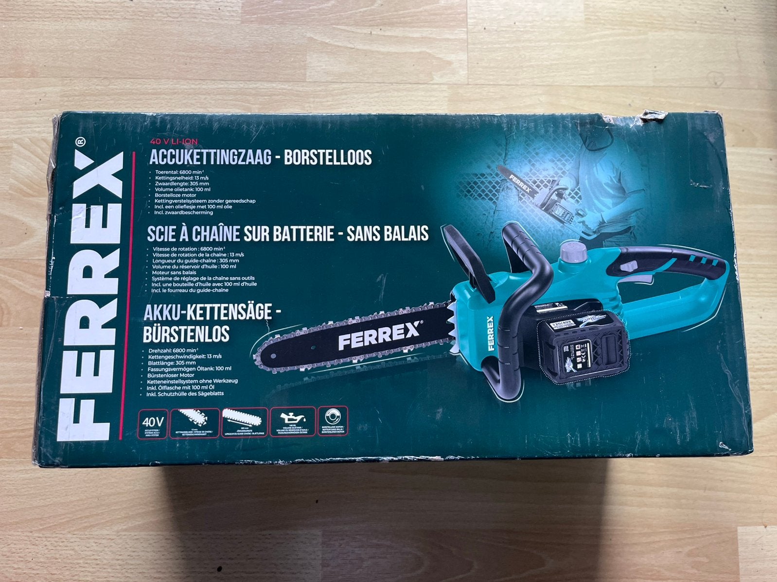 Draadloze kettingzaag FERREX 40V— Nieuw, Ophalen of Verzenden, Nieuw
