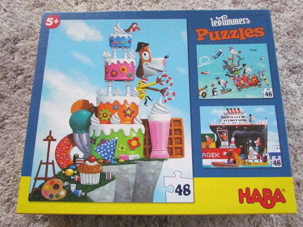 Puzzel Haba 3x48 stuks, Ophalen, 10 tot 50 stukjes, Zo goed als nieuw