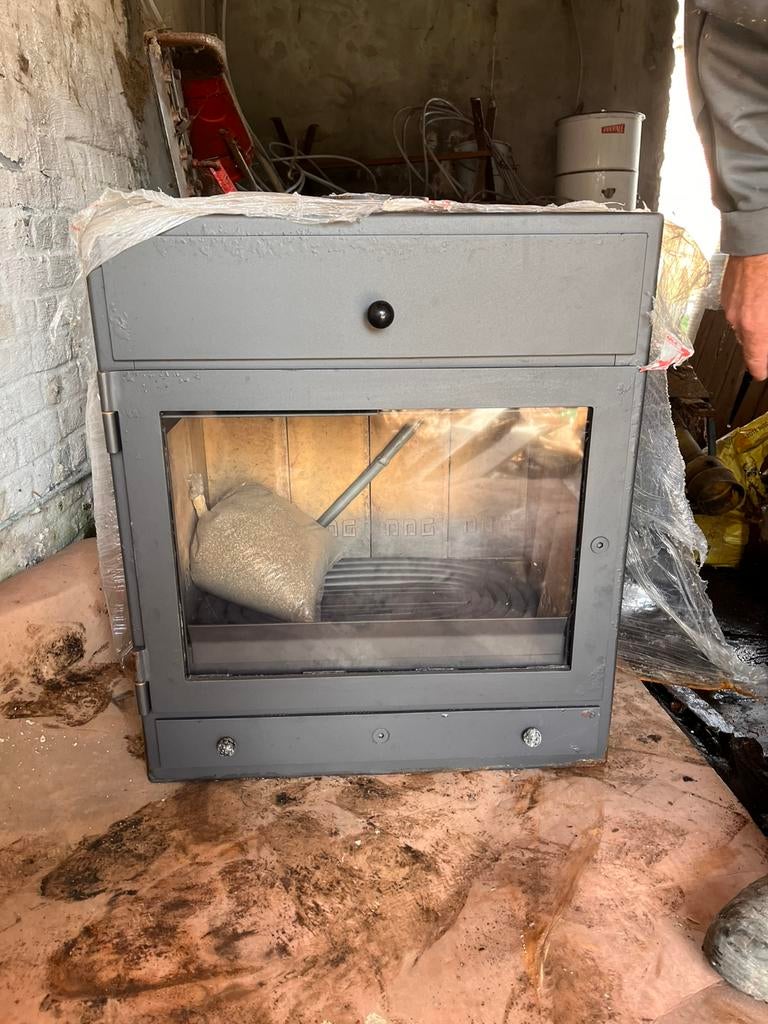 Inbouw combinatie vuur, Ophalen, Gebruikt, Inbouw, Hout