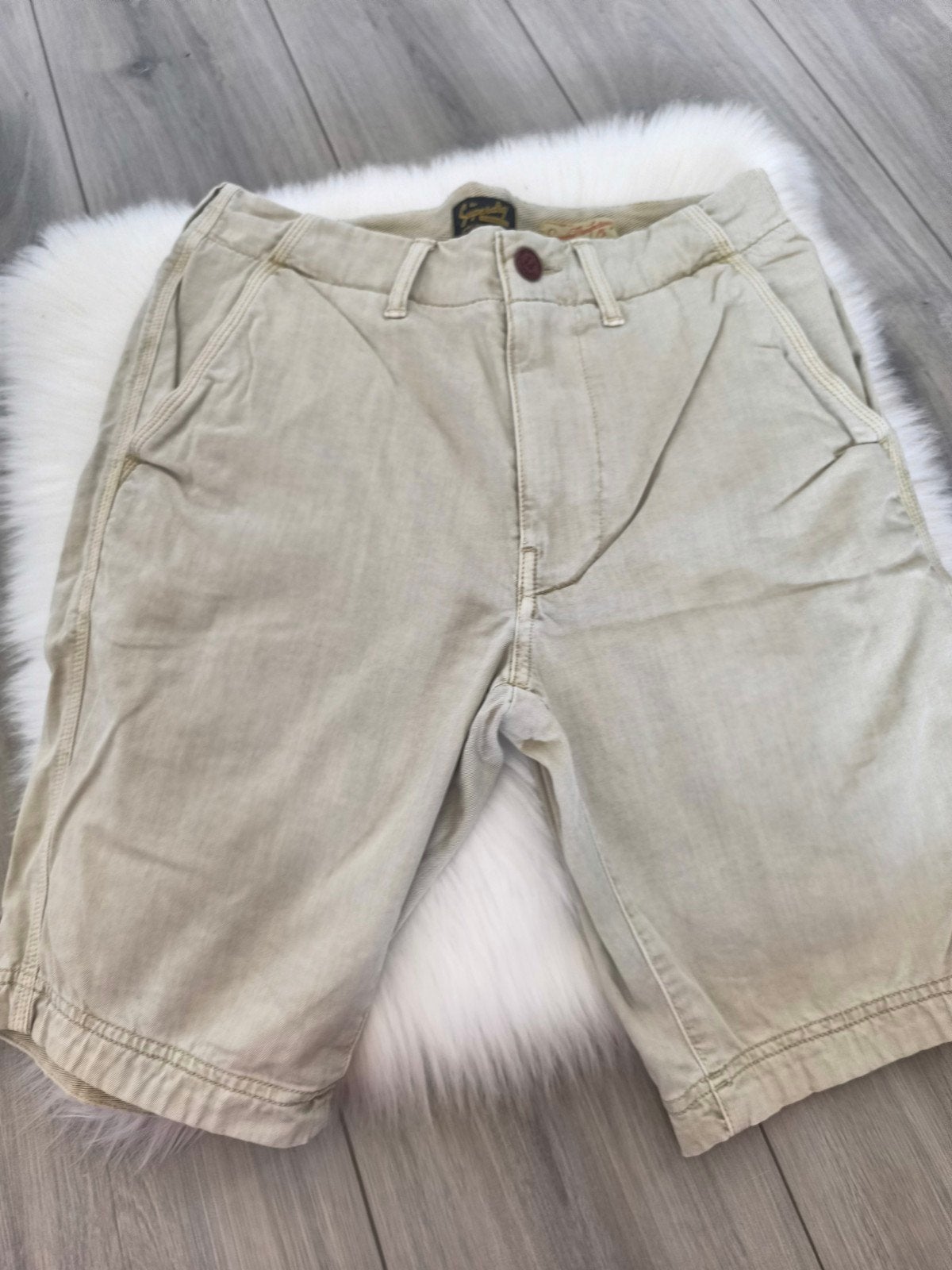 korte broek Superdry, Beige, SuperDry, Ophalen of Verzenden, Zo goed als nieuw