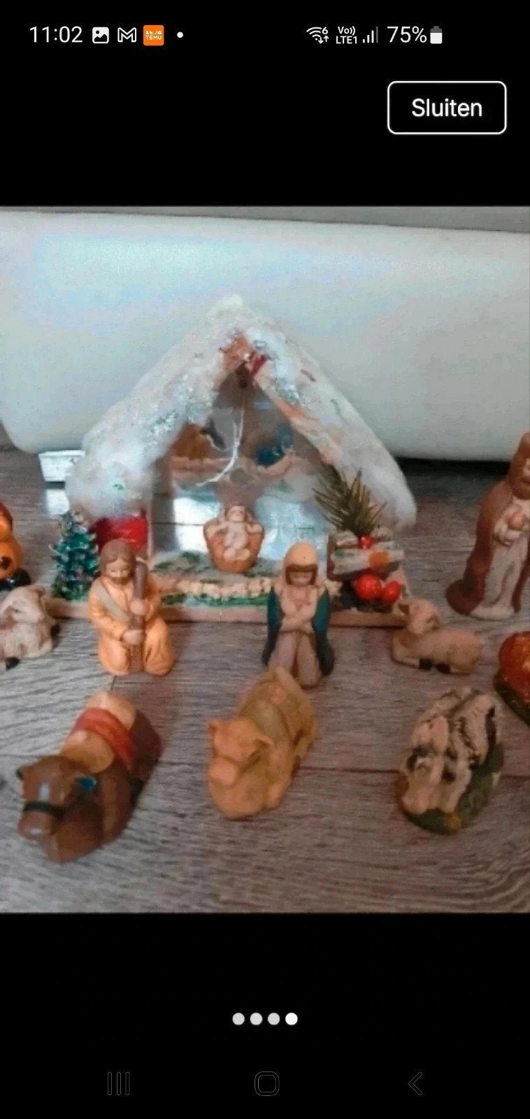 belle grande crèche avec de nombreuses images de Noël, Divers, Enlèvement ou Envoi