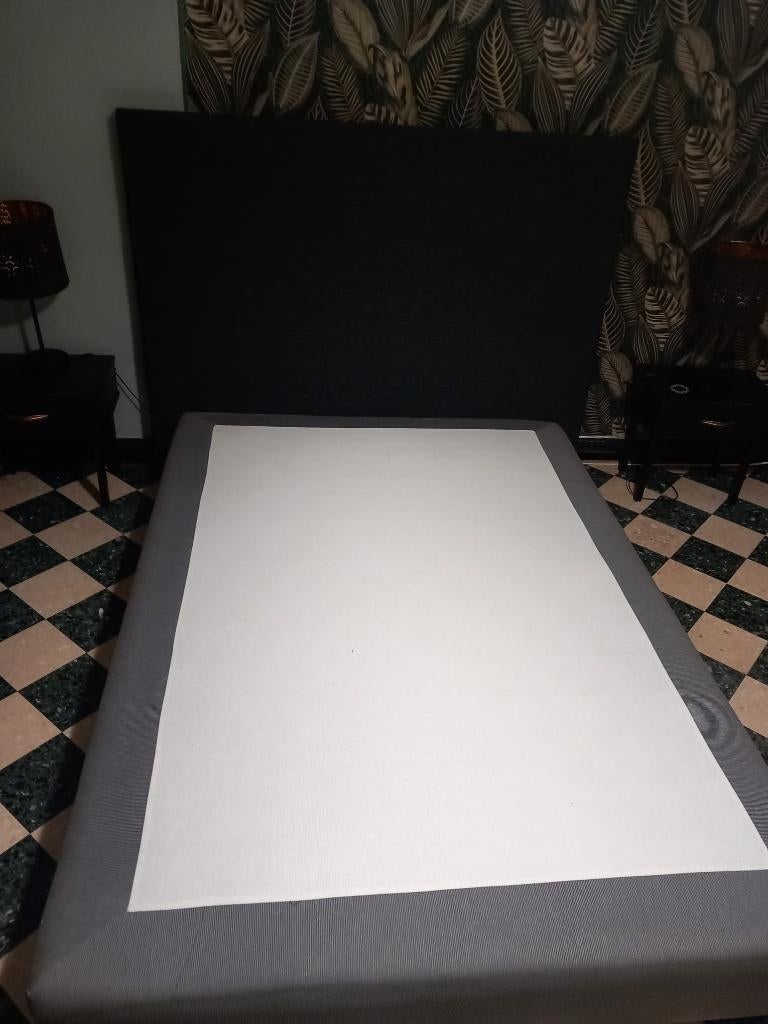 Lit tapissier, Maison & Meubles, Tissu, Enlèvement, 200 cm, Deux personnes