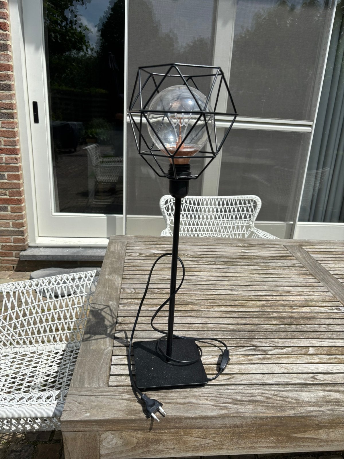 Tafellamp, Ophalen, Zo goed als nieuw, Metaal, 50 tot 75 cm