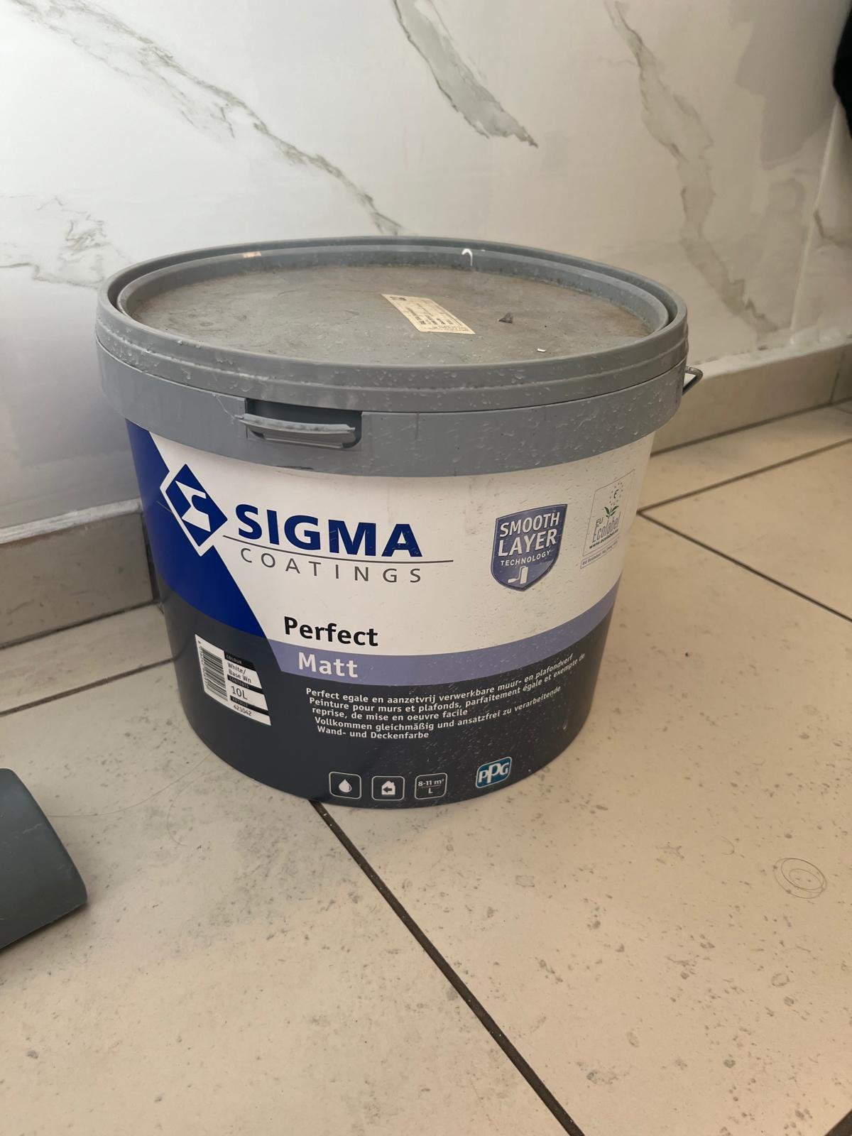 Peinture sigma gris, Doe-het-zelf en Bouw, Verf, Beits en Lak, Ophalen, Gebruikt, 5 tot 10 liter, Verf