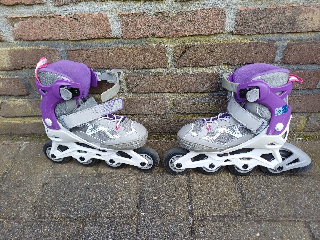 Inline skates Oxelo – verstelbaar maat 29-32 + bescherming, Ophalen, Verstelbaar, Kinderen, Zo goed als nieuw