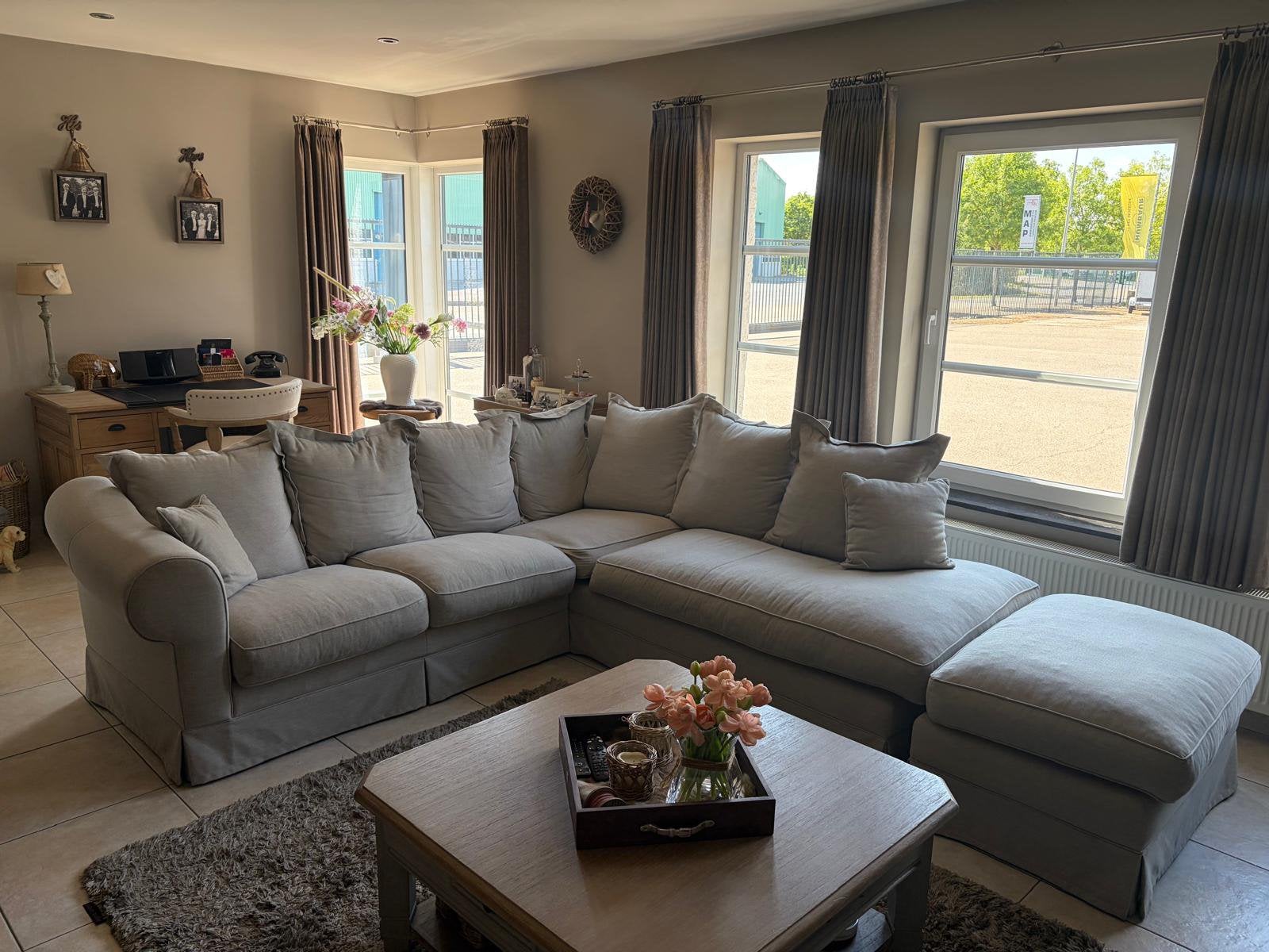 Hoeksalon + fauteuil, Ophalen, Gebruikt, Stof, Landelijk