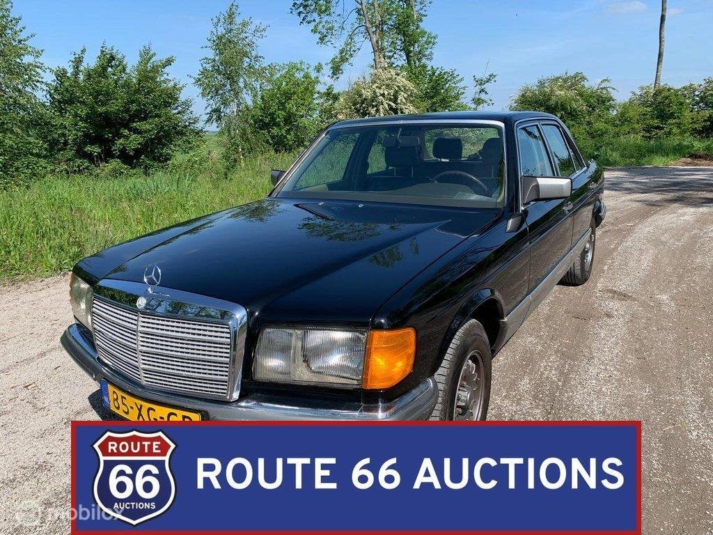 Mercedes-Benz 280 SE | 1981 | Route 66 Auctions, Auto's, Zwart, Mercedes-Benz, Bedrijf, Handgeschakeld
