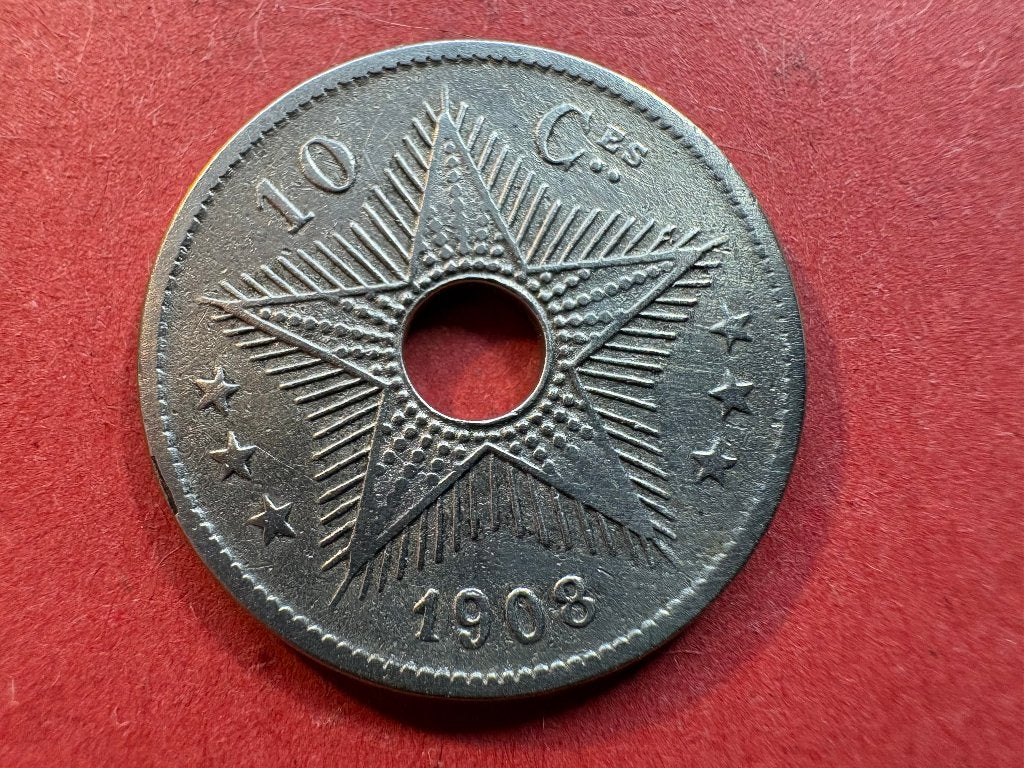 Onafhankelijke Staat Congo - 10 centiem 1908 (#315#), Postzegels en Munten, Munten | Afrika, Ophalen of Verzenden, Overige landen
