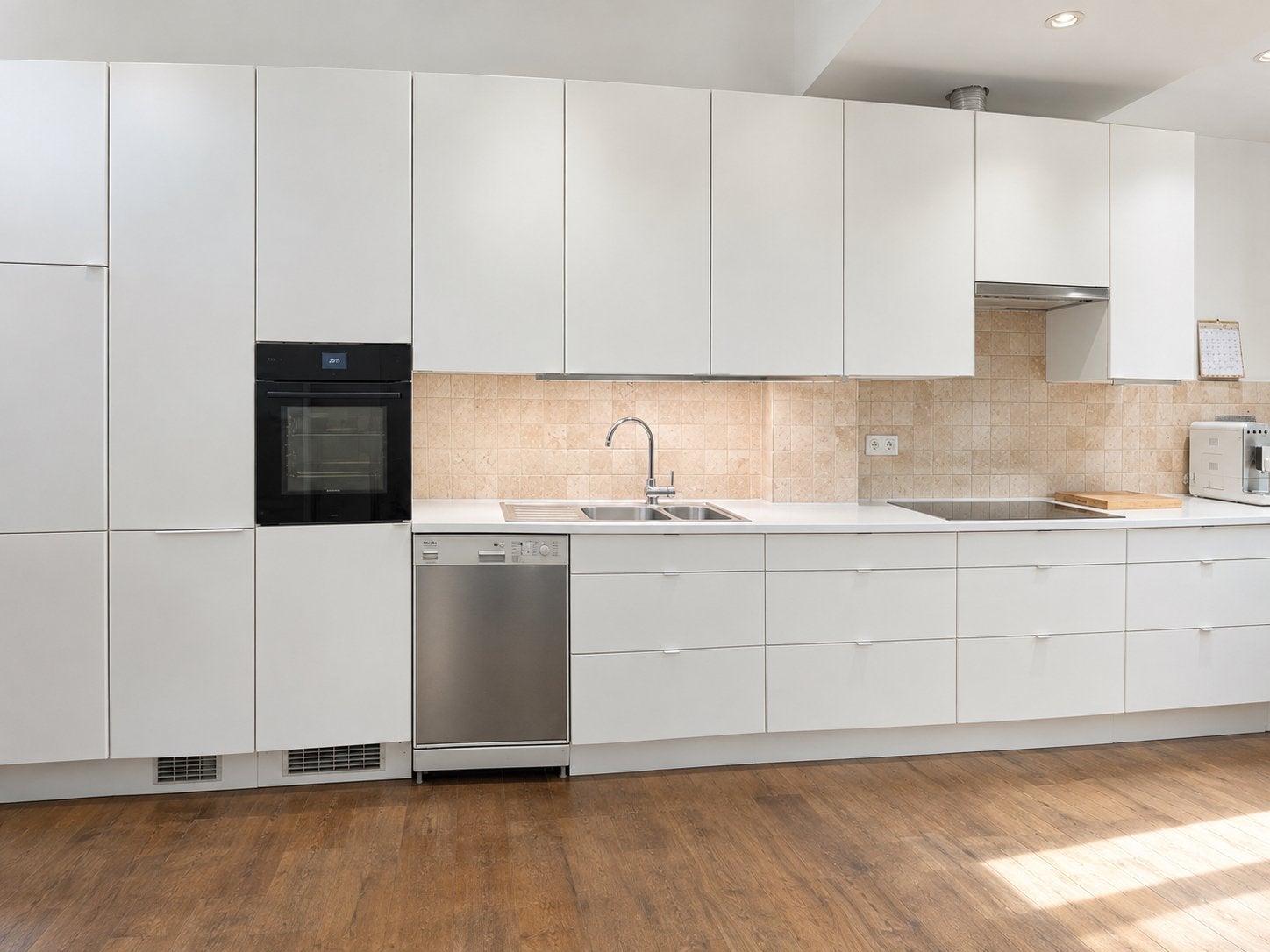 Complete witte keuken met toestellen Antwerpen, Huis en Inrichting, Ophalen, Gebruikt, Wit, Enkelwandige keuken