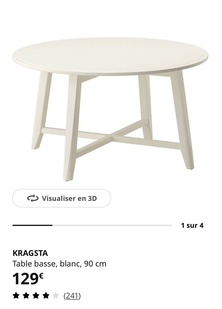 Table IKEA kragsta, Huis en Inrichting, Ophalen, Nieuw, Rond