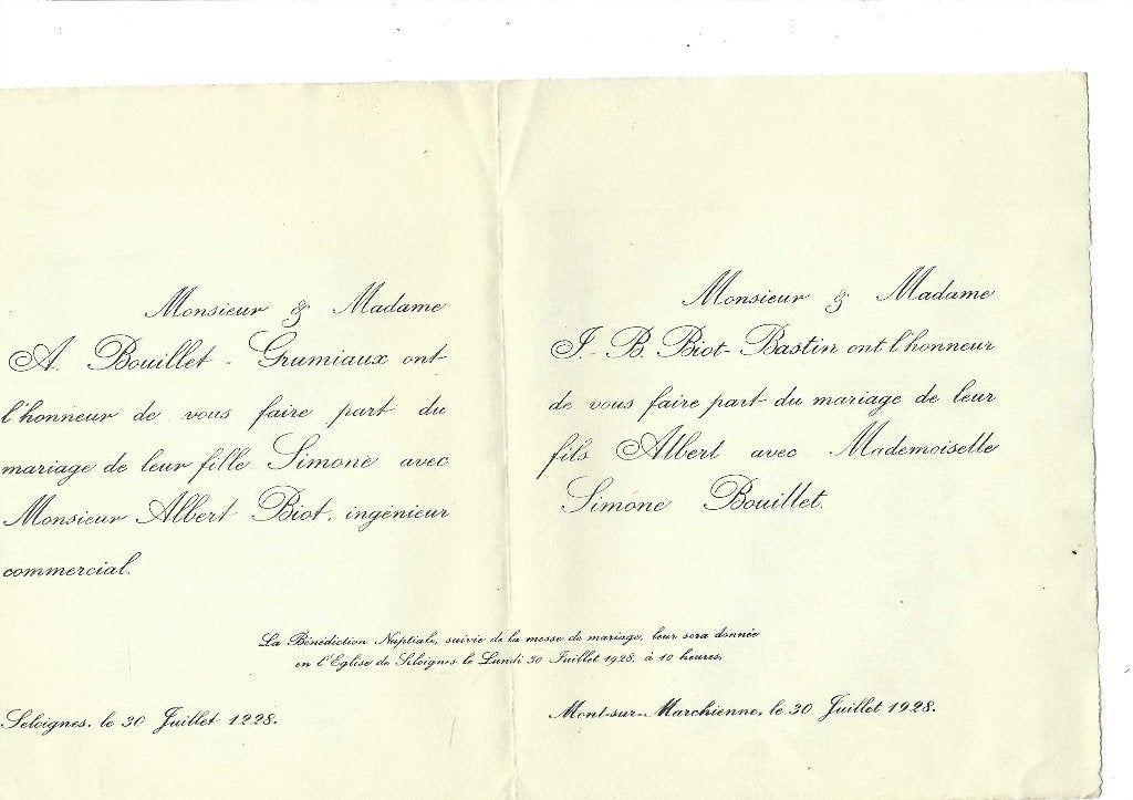 Faire part de mariage, Envoi, Utilisé