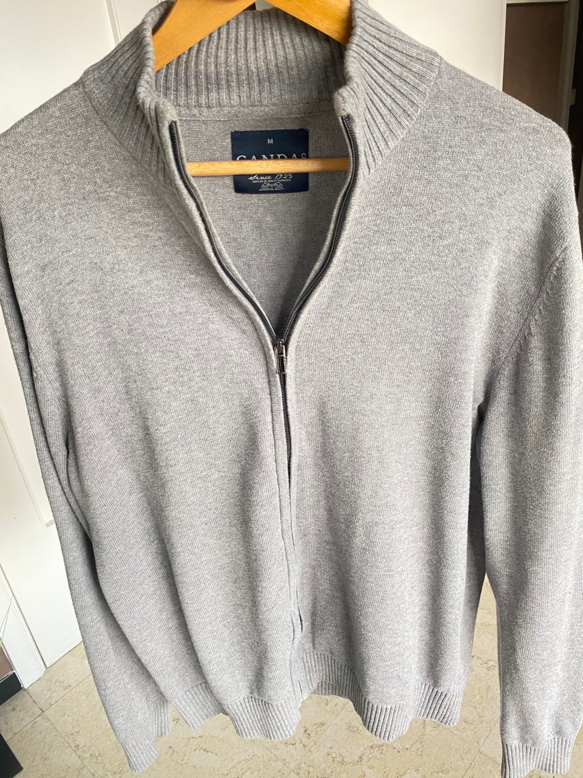 Heren vest trui, Verzenden, Zo goed als nieuw, Maat 48/50 (M), Grijs
