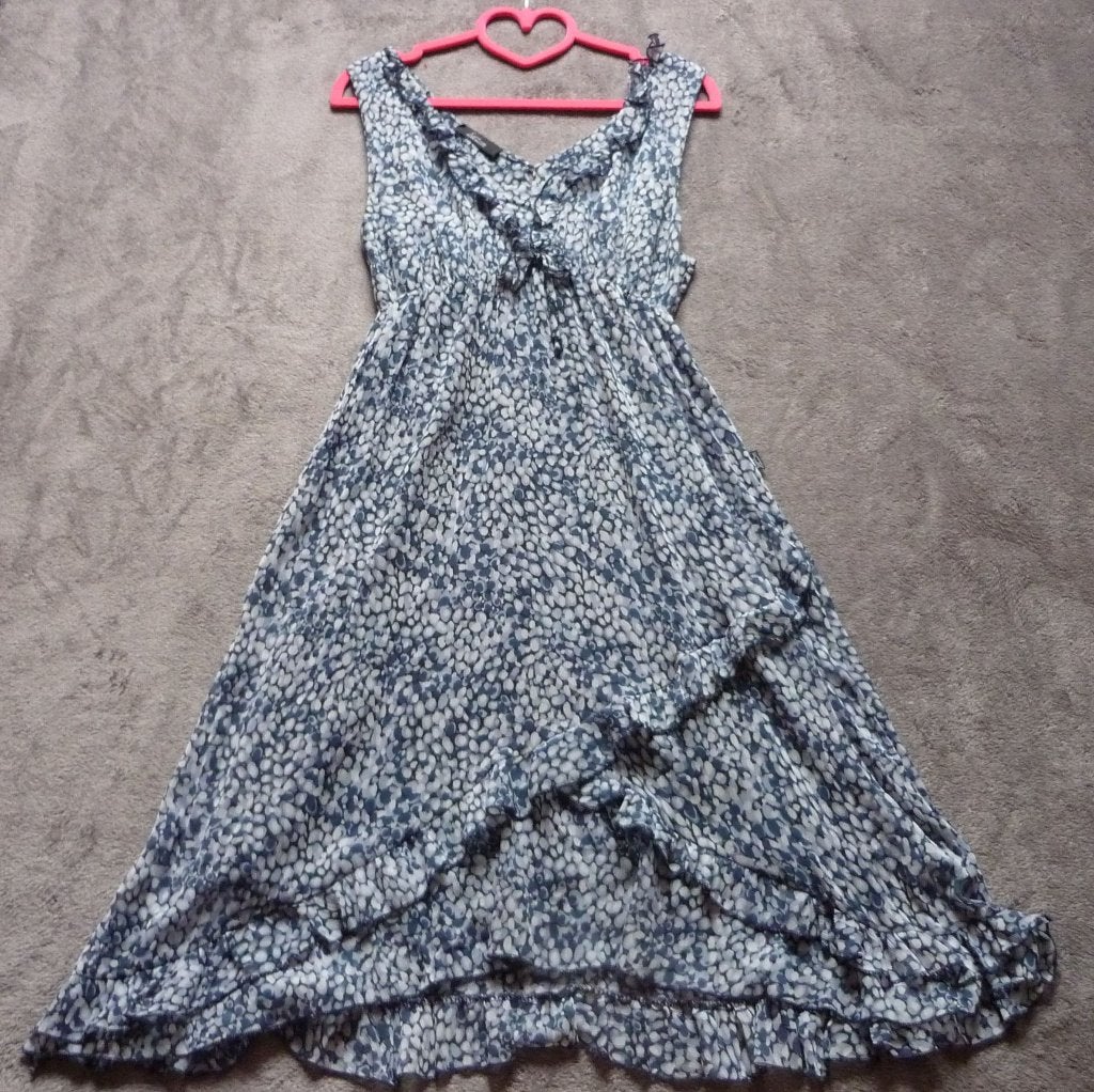 Blauw kleed jurk met fronsjes en laagjes Maat 38/40, Vêtements | Femmes, Enlèvement ou Envoi, Taille 38/40 (M), Bleu