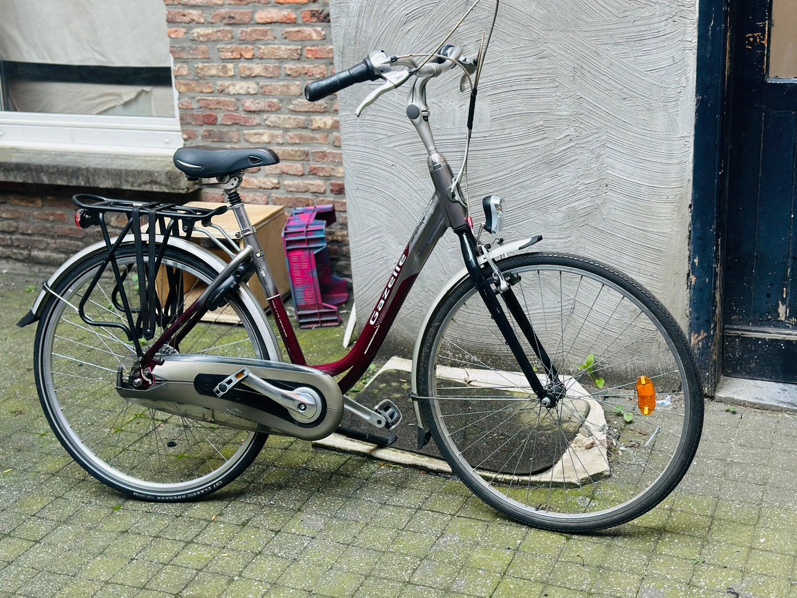 Damesfiets gazelle met 8 versnelling new lichten axa slot, Fietsen en Brommers, Ophalen, Zo goed als nieuw, Gazelle