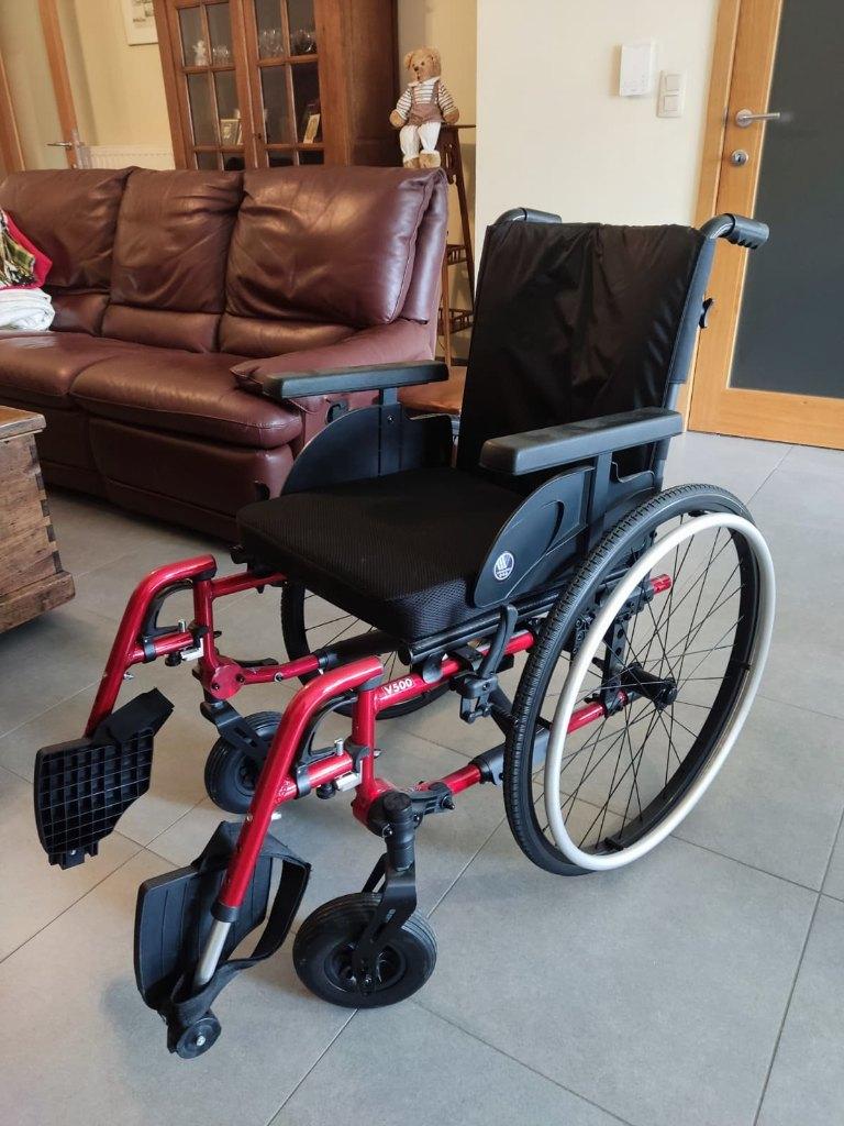 Rolstoel - Vermeiren V500 Light, Ophalen, Inklapbaar, Zo goed als nieuw, Duwrolstoel