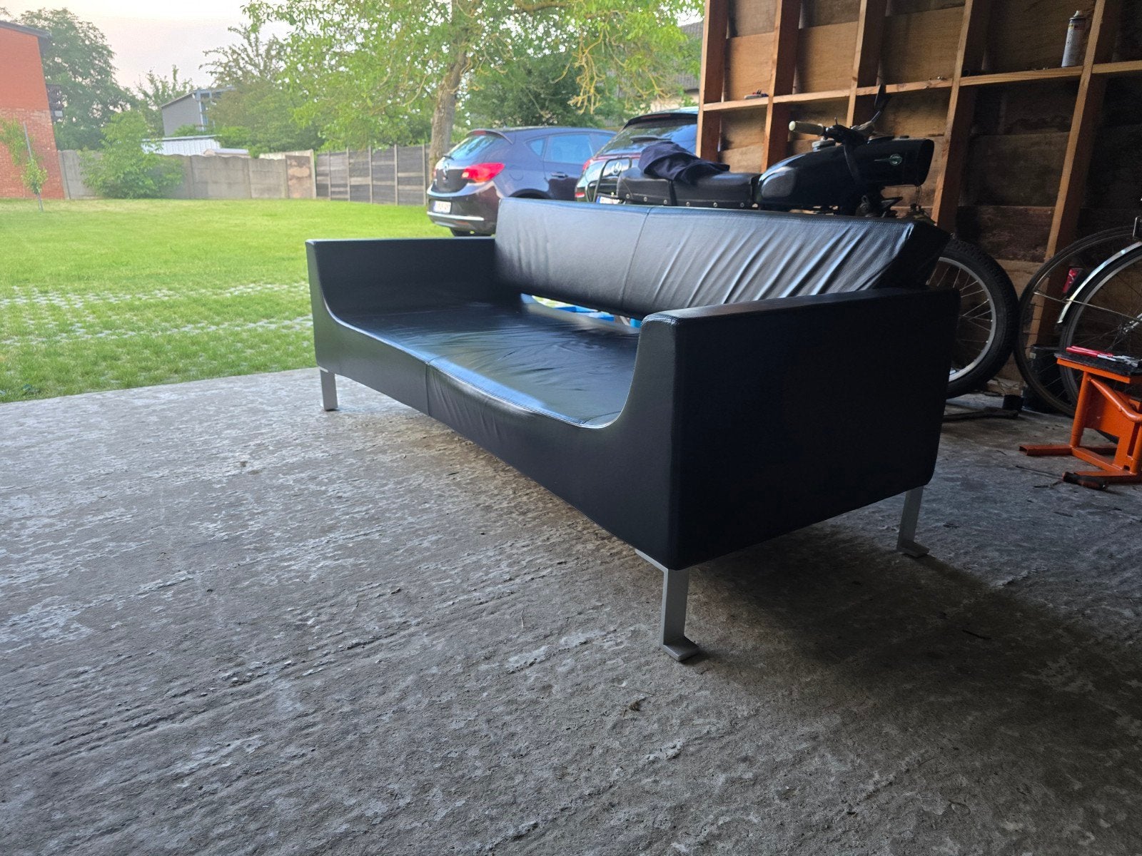Design leren zetel, Ophalen of Verzenden