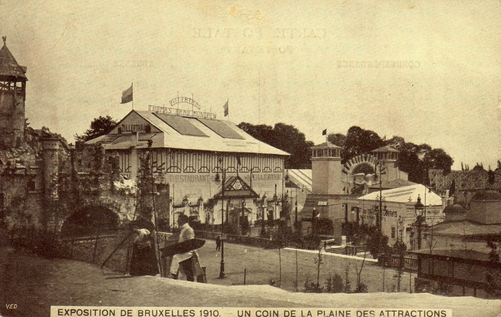 5 cartes postales - Expo 1910 Brussels, Envoi