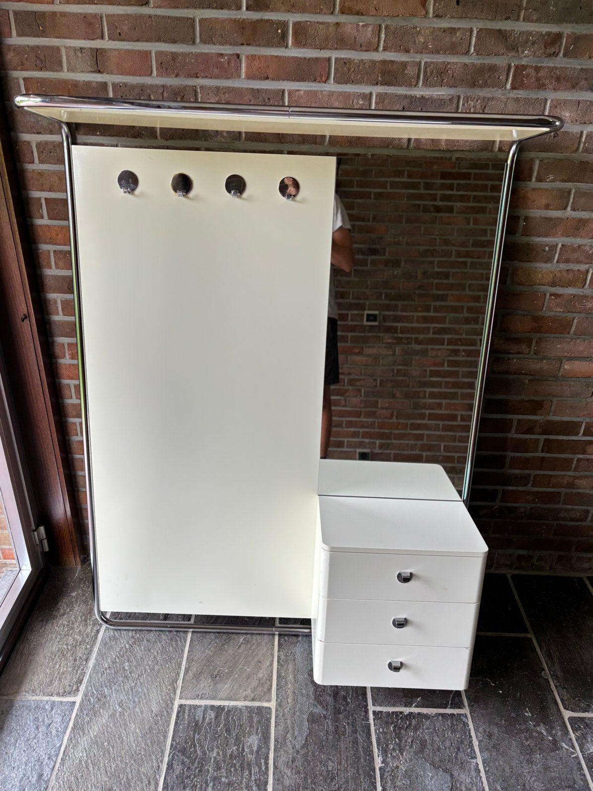 Hangkast voor jassen vintage wit, Huis en Inrichting, Ophalen, Zo goed als nieuw