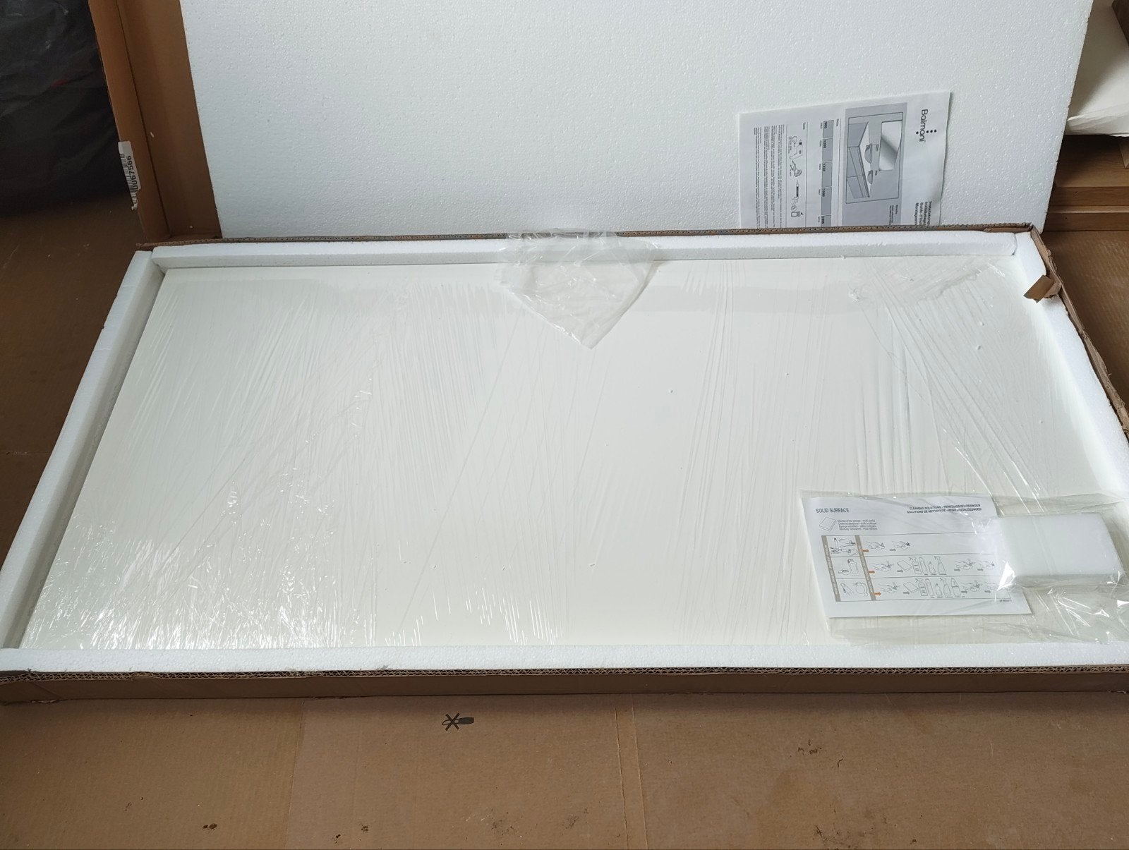 (Nieuw!) Balmani Stretto tablet - 120x55x1,2cm - Mat wit, Ophalen, 100 tot 150 cm, Nieuw, Minder dan 100 cm
