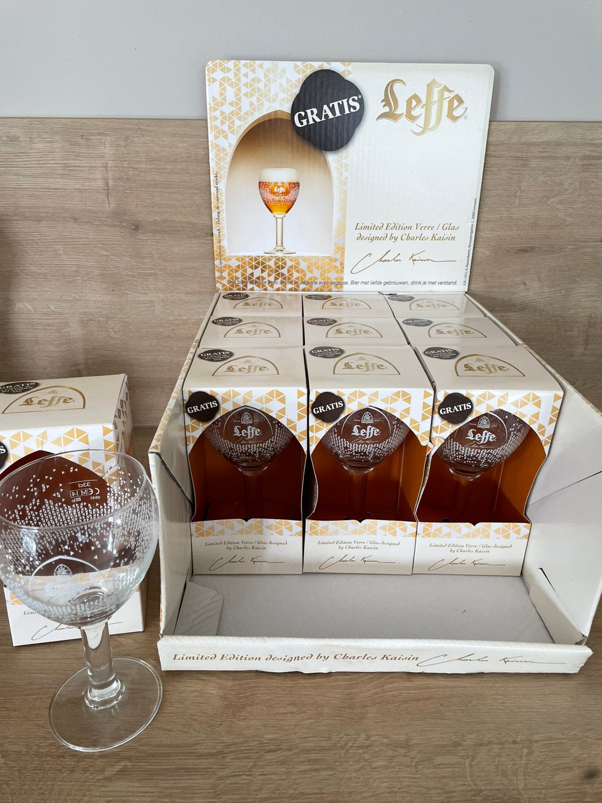 Leffe en édition limitée de Charles Kaisin (33cl), Enlèvement, Comme neuf, Verre à bière