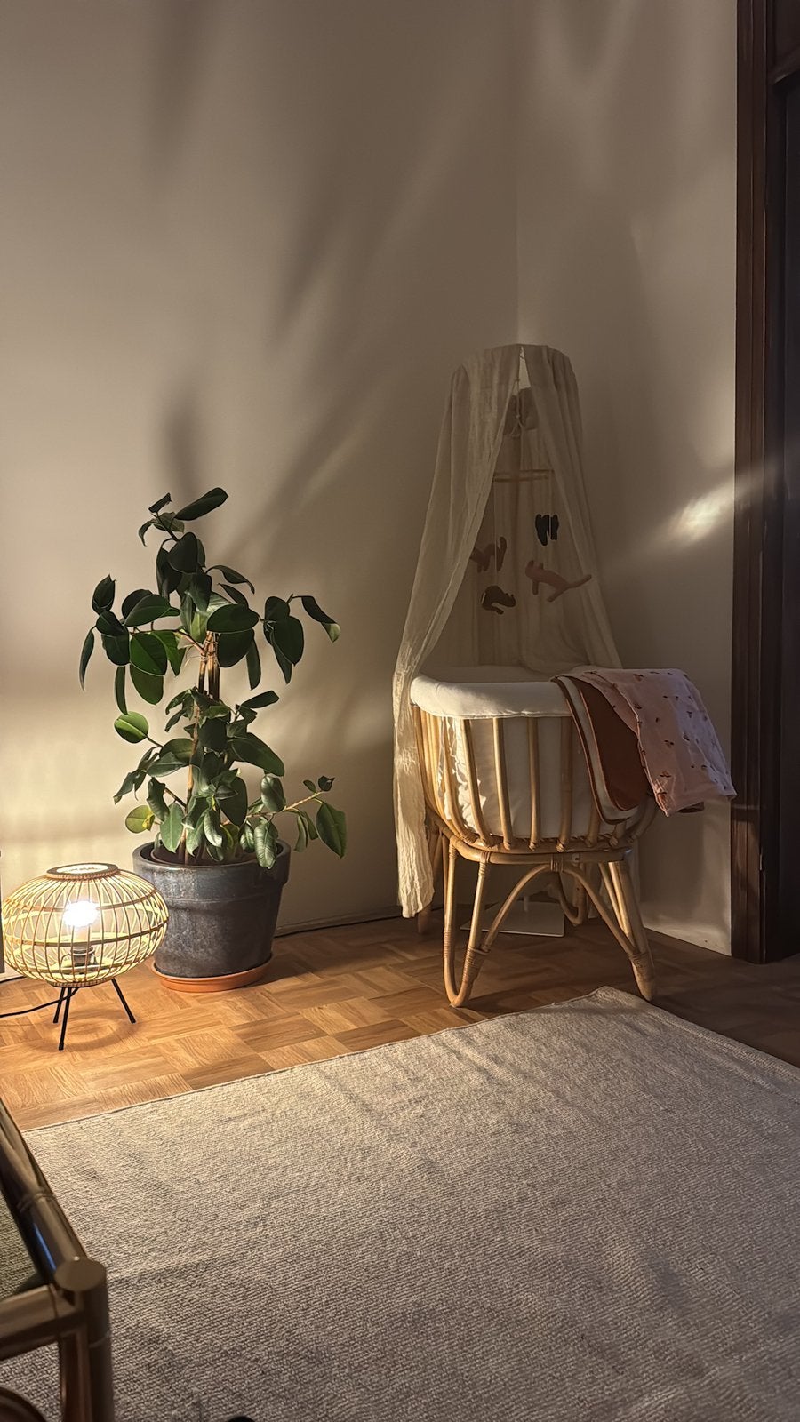 Rotan wiegje Childhome, Kinderen en Baby's, Ophalen, Zo goed als nieuw, Wasbaar, Childhome