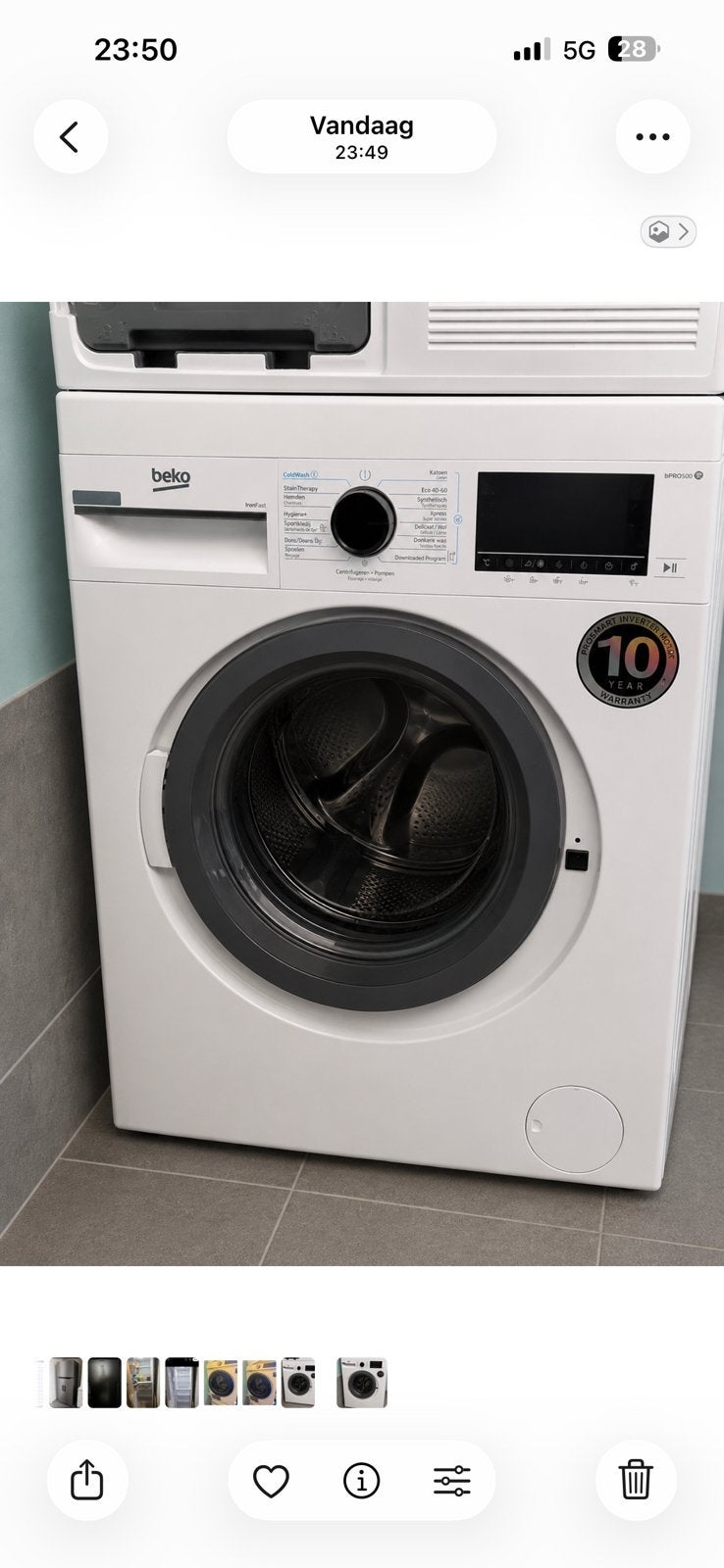 Zo goed als nieuwe Beko ProSmart Inverter, Elektronische apparatuur, Wasmachines, Ophalen, Zo goed als nieuw