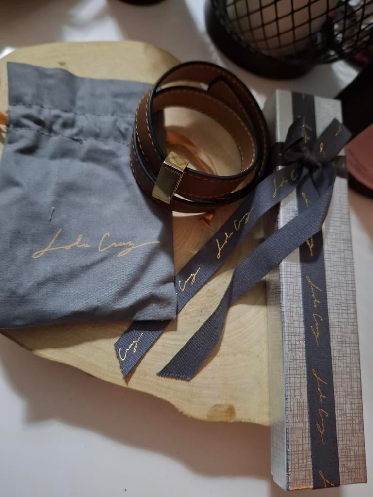 Lederen armband + stylo van Lola Cruz, Kleding | Heren, Riemen en Ceintuurs, Ophalen of Verzenden