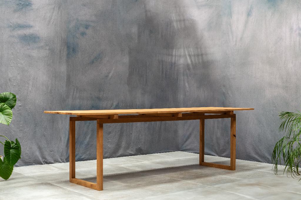 Eettafel massieve eik, Ophalen, Eikenhout, 50 tot 100 cm, Vijf personen of meer