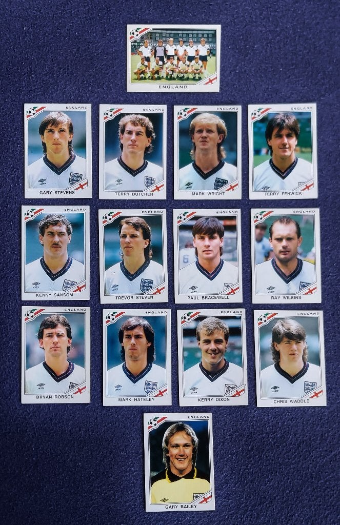 14 versch. Panini stickers voetbal ' WK 1986 - England ', Ophalen of Verzenden, Nieuw, Poster, Plaatje of Sticker